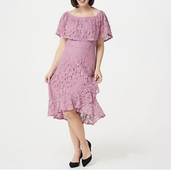 Isaac Mizrahi Dresses & Skirts - Isaac Mizrahi Convertible Lace Dress w/ Tulip Hem